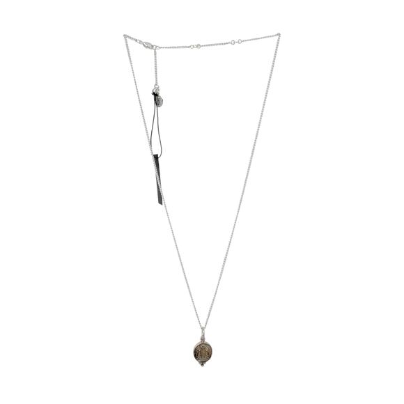 VIRGINS SAINTS & ANGELS VSA Piccolo Lucia Guardian Angels Charm Necklace Silver - Picture 2 of 7